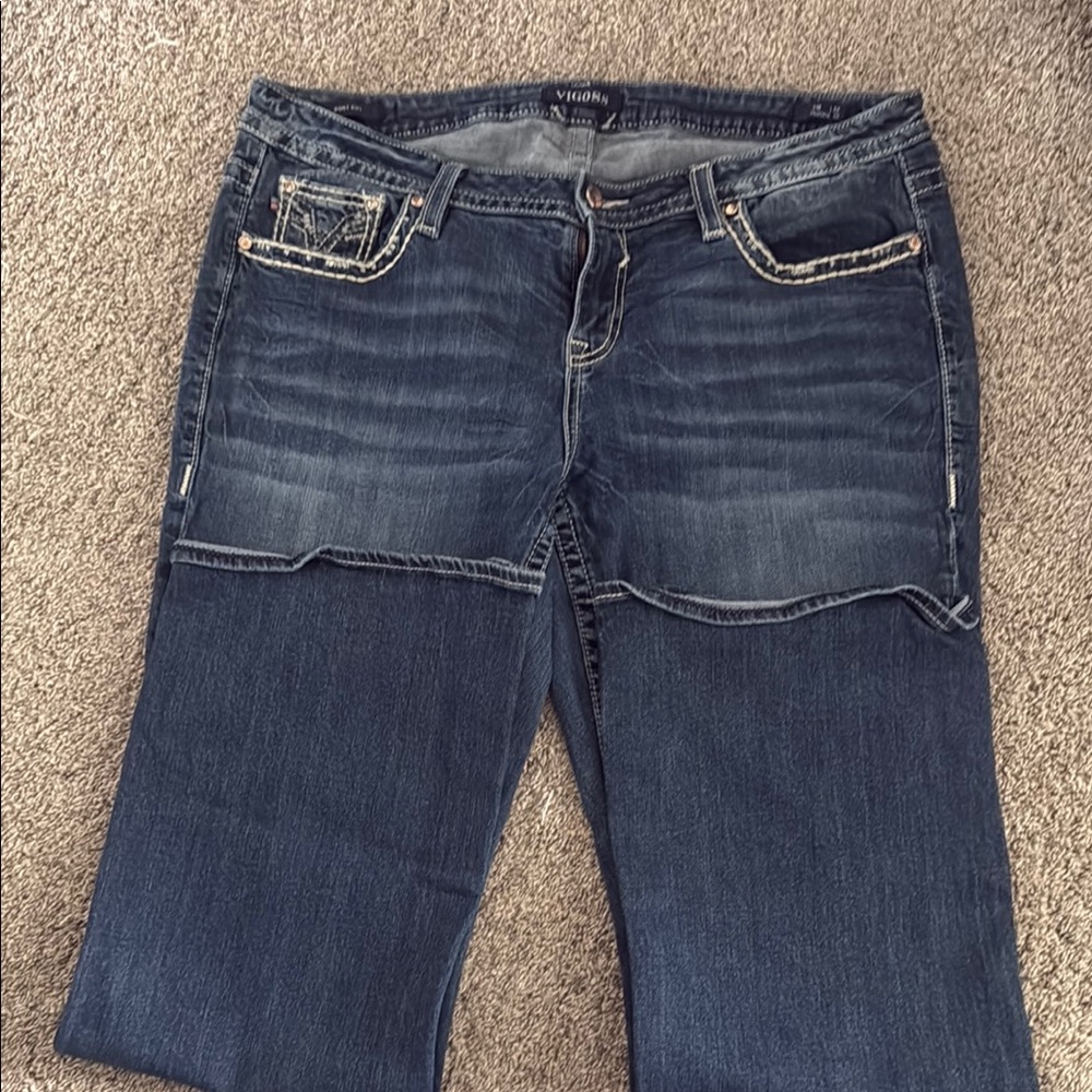 Vigoss Blue Straight Leg Jeans Classic Style